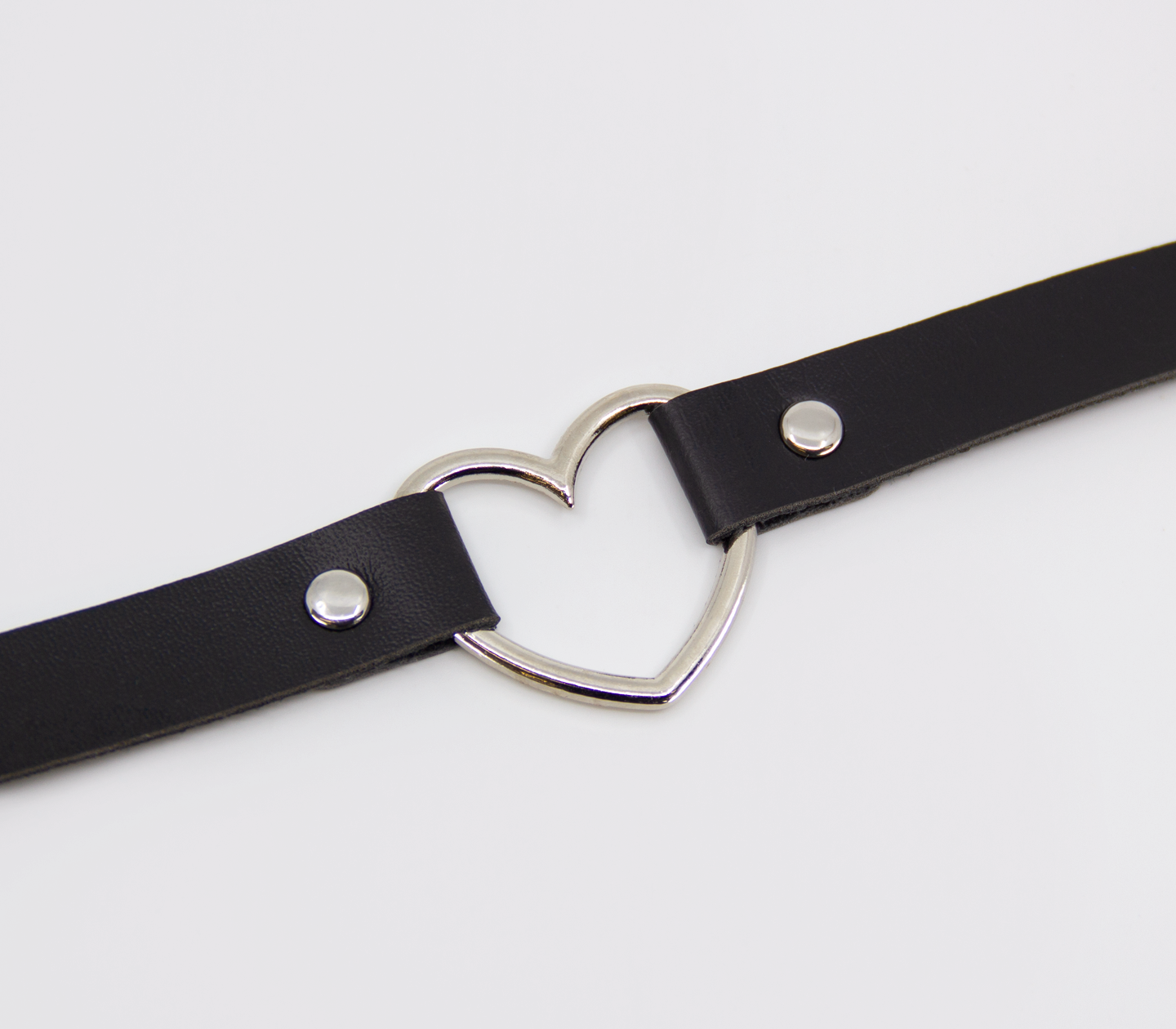 Heart Ring Faux Leather Choker | Love In Leather