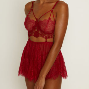 Red lace babydoll