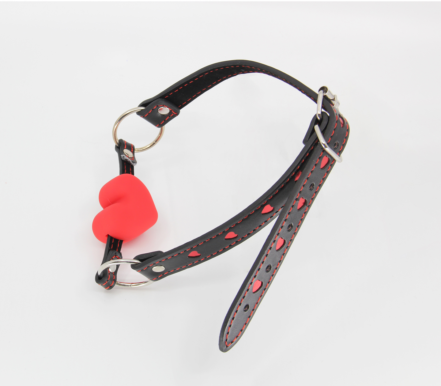 Faux Leather Solid Heart Gag | Love In Leather