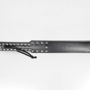long black pu paddle with studded handle
