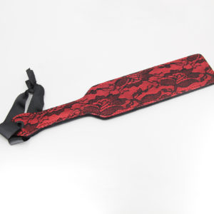 red and black lace paddle